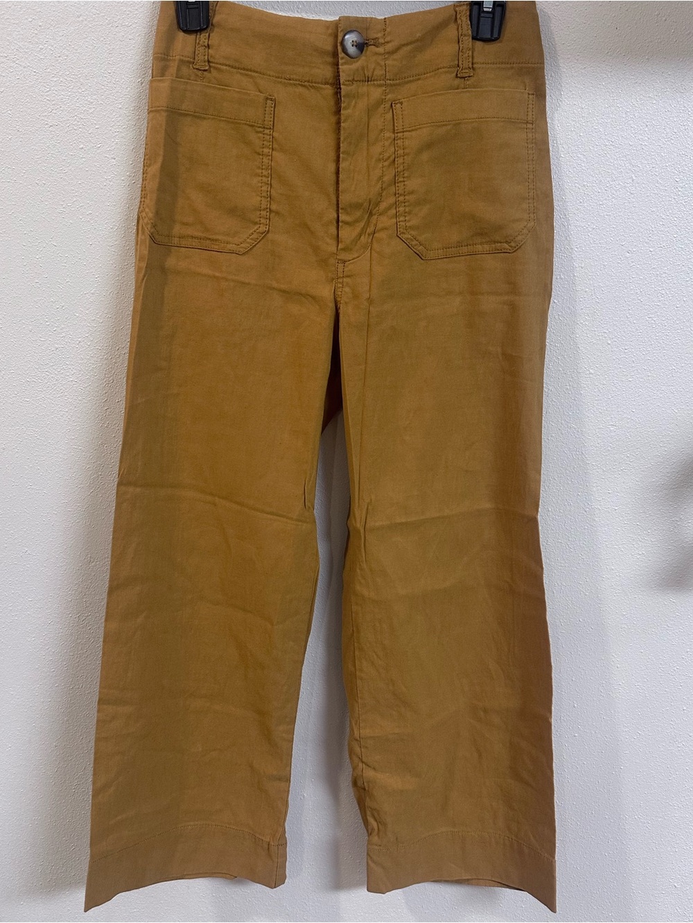 Maeve Colette Linen Stretch High Rise Wide Leg Pants